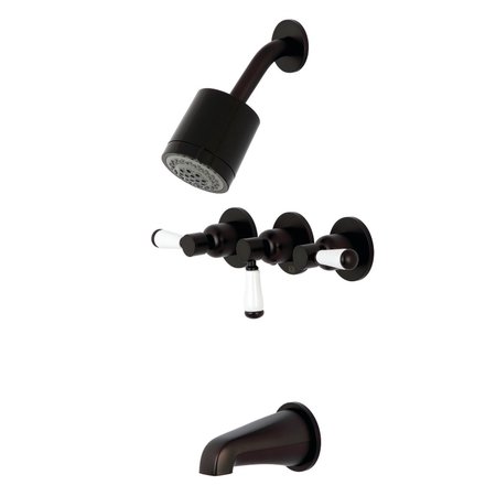 KINGSTON BRASS Tub and Shower Faucet, Oil Rubbed Bronze, Wall Mount KBX8135DPL